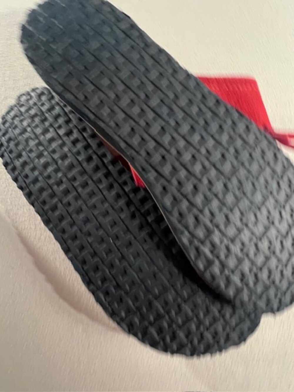 Tommy Hilfiger thong sandals red suede fringe wooden bead accents size 10.5 boho - Picture 5 of 6